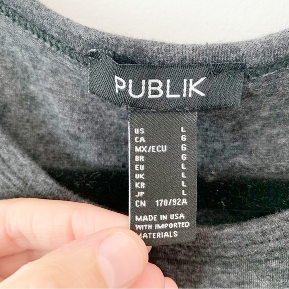 PUBLIK | Gray Babydoll Tank Size L - Picture 6 of 7